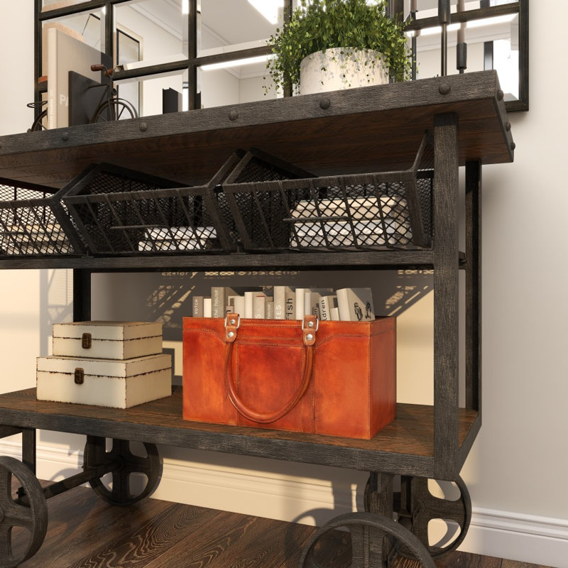 Joss & Main Oleander Real Leather Magazine Rack & Reviews | Wayfair